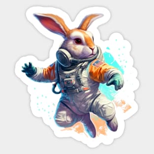 Galaxy Space Rabbit Astronaut Sticker